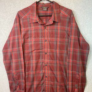 Exofficio Large Checked Lightweight Long-Sleeve Red/Black